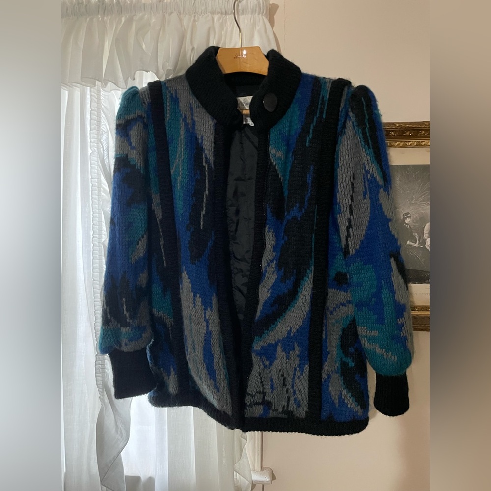 Vintage Allison Smith Knit Sweater Jacket - Picture 4 of 13